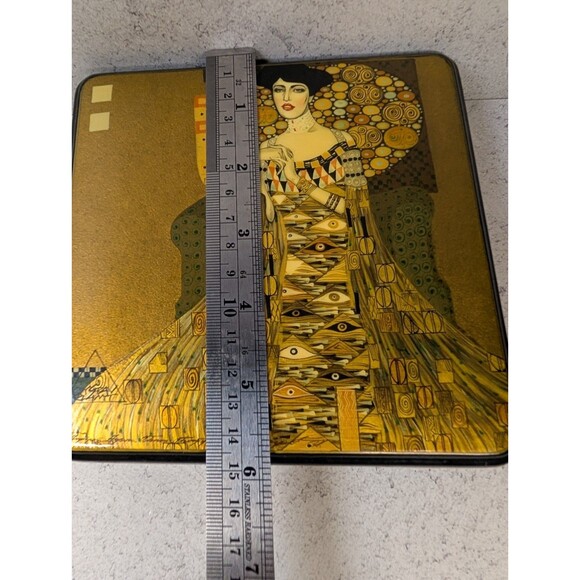 Hand-Painted Russian Lacquer Box – Klimt “Portrait of Adele Bloch-Bauer I” - Picture 9 of 10
